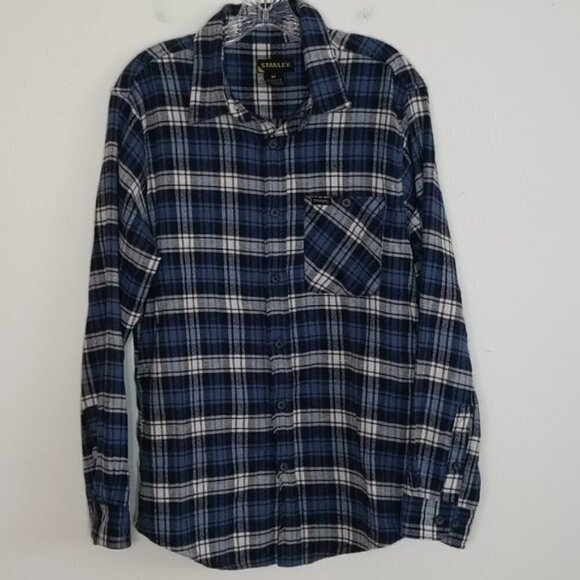 Stanley Plaid Button Up Shirt Men's Flannel Shirt - Picture 1 of 5